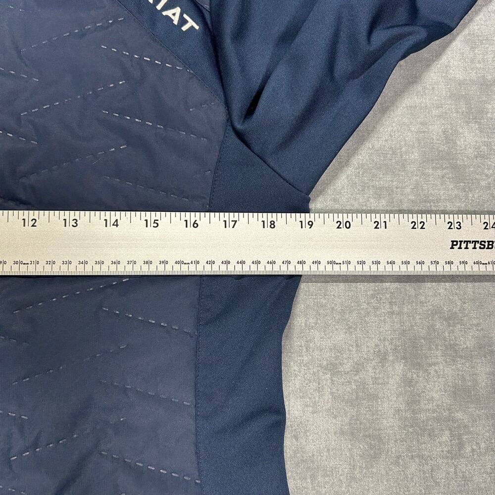 Ariat navy blue quilted AriatTek Hybrid equestrian riding jacket womens M - Picture 12 of 13